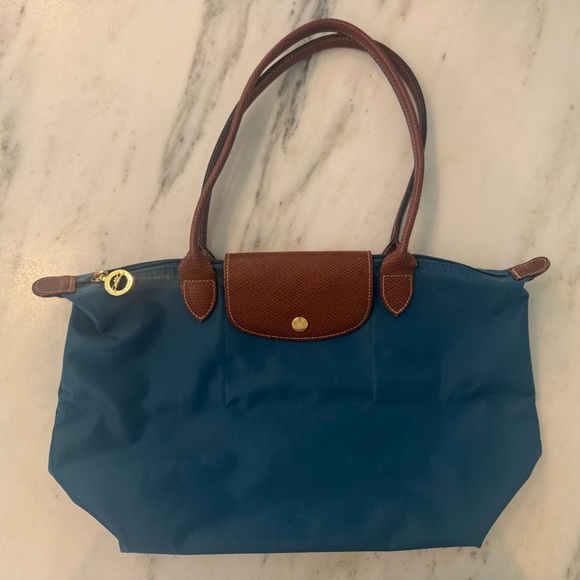 Longchamp Le Pliage Tote – Medium turquoise, Classic Iconic Bag - Picture 1 of 10